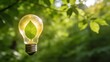 © Logan - Light bulb with leaf in natural setting