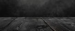 © vxnaghiyev - Dark wooden boards used for table or floor, featuring a blank wood background