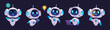 © Natalia - Robot AI. Artificial intelligence. Space bot assistant, cute chatbot. Chat service app. Mascot on network. Technology search. Gpt agent computer. tidy cartoon render isolated illustration