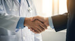 © Sultana - Doctor and patient shaking hands in a medical office