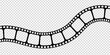 © Ribut - Film strip background with retro photo and cinema frames. Movie reel or video strip roll design. Vector illustration for media, film, and photography projects.eps10