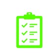 © yamaan - 業務確認とタスク完了を示すチェックリストアイコン(緑)