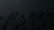 © FoxGrafy - Dark Hexagon Pattern Modern Geometric Background with Textured Honeycomb Design