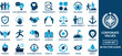 © VisiNode Studio - Corporate values and business ethics icon set. Featuring teamwork, innovation, integrity, and sustainability. Flat duotone vector pictograms for professional mission statements.