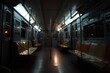 © nabakumar - suspenseful empty subway car at night