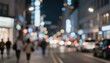© NAD SANG PAP - Nighttime city scene with blurred lights and pedestrians urban environment photography dynamic atmosphere