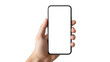 © MdMatiur - Hand holding smartphone isolated on transparent background isolated on transparent background