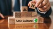 © J3519 - Building a foundation for a safe culture within a corporate environment using wooden blocks