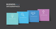 © BrandVectora - Modern business infographic design template. Vector elements, web layout icons, and brochure presentation signs for a professional paper banner illustration