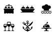 © Sadek - Restaurant and Food Icons: Buffet, Dishes, Chef Hat, Wine Glasses