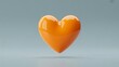 © Designer - Bright orange heart shape