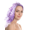 © New Africa - Spring vibe. Beautiful woman with lilac blossoms as hair on white background