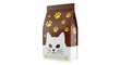 © tauviqemya - Brown Cat Food Pouch with Paw Prints