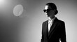 © Hiba - Businessman Wearing Sunglasses in Black and White