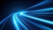 © penpak - Blue light streak illuminates dark canvas dynamic blue light creates striking abstract motion