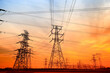 © pdm - Electric tower, silhouette at sunset