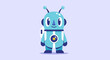 © Abhinaya Project - Cartoon robot character with antennae and digital display on chest.