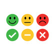 © creative_vectors - Colorful emoticon faces and symbols illustration for feedback and ratings