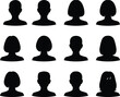 © MdLliaj - Diverse Set of Vector Human Profile Silhouettes Representing User Avatars Global Community Identity Inclusion and Professional Team Character Headshot Icons