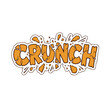 © Sona Ako - Colorful hand-drawn typography illustration of the word “Crunch”. Fun expressive lettering ideal for food branding, packaging, snacks, and modern design.