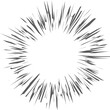 © Chorna_L - Comic speed lines effect. Cartoon manga book radial burst. Action graphic of bomb explosion with energy rays and sparks. Anime blast boom end roar abstract stripes