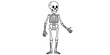 © Nikhil Ray - A friendly cartoon human skeleton illustration standing with an open hand gesture