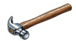 © DigitalStock - a classic carpenters claw hammer featuring a wooden handle and shiny metallic head an essential hand tool illustration for construction and DIY.