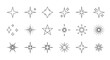 © IMRONI - Diverse Collection of Star Shapes and Sparkling Glitter Effects on Isolated White Background