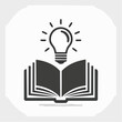 © bethko. - 受験 勉強 ひらめきを表す本と電球のピクトグラム