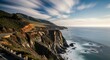 © Khaisan - Bixby Bridge scenic drive along California's coast. Highway One road trip with long exposure sky, nature landscape, west coast travel adventure