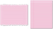 © Abdul - lined paper pink torn notebook page cute writing background