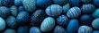 © Aillusionist - Blue easter eggs with various designs for easter themed designs. Suitable for greeting cards, social media posts, and holiday decorations.