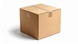© Elisa - An open and empty brown cardboard shipping box isolated on a white background as a blank paper carton container for packaging and delivery