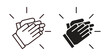 © Tareem - Clap icon in line design. editable stroke icons pack