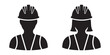© VectorNest 95 - Male Female Construction Worker Avatar with Hard Hat Vector