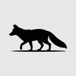 © Mahinur Art - Walking fox in silhouette, elegant wild animal, vector graphic illustration