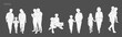 © Tech LAB - People, family, line drawing style, CAD and vector design.