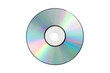 © LiorasK - Single iridescent cd dvd or blu ray disc isolated on transparent background showing rainbow light reflection