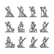 © NikahGeh - Cleaning Crew Icon Set: A Collection of Janitorial Workers.