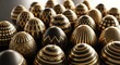 © detiyy - Black and gold decorated Easter eggs