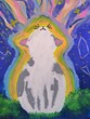 © Nanda - abstract cat handmade painting