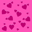 © Cam - Pink Hearts Pattern on Pink Background