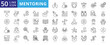 © Iconjam - mentoring icon outline pack contains intensive, potential, collegue, qualified, less experience, successful, adolescent, workplace, guidance, literature