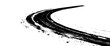 © eTC dEsIgN - Vector grunge tire tracks road white background