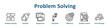 © malikha - Problem Solving icon banner line art collection
