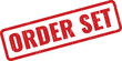 © MoshClusive - Red ORDER SET Rubber Stamp on White Background Indicating Batch Approval