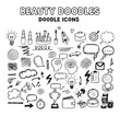 © dhruvik - beauty doodle vector icons, fashion hand drawn symbols, makeup sketch illustrations, cosmetic design elements, self care doodle pack, beauty lifestyle icons, salon graphic set