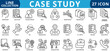 © Bagusicon - Case study icon set outline style icon set collection vector illustration