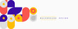 © antishock - Abstract colorful circles, rectangles overlap. Minimalist design, clean aesthetic. Background element for projects, presentations.