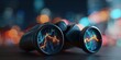© Studio Nova - The Binoculars Revealing Digital Stock Charts and Market Trends Against Blurred City Lights